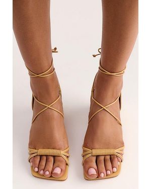 Vicenza Love Letter Wrap Heels By - Brown
