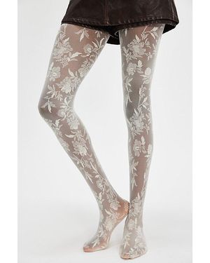 Free People Prairie Lace Tights - White