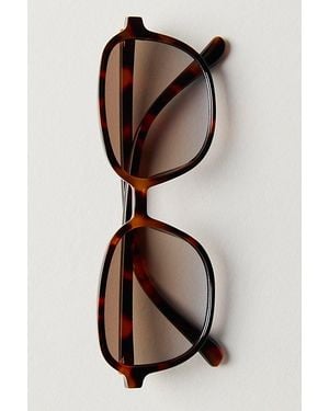 Free People Fade Into You Square Sunglasses - Black