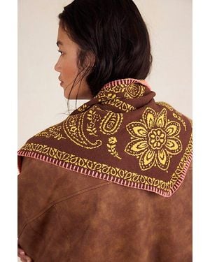 Free People Carmen Knitted Triangle Bandana - Yellow