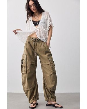 Free People We The Free Reef Curved Twill Cargo Trousers - Multicolour