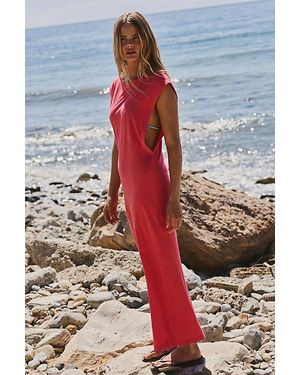 free-est Drift Street Cotton-Jersey Maxi Dress By - Red
