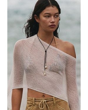 Free People Laken Corded Lariat Necklace - Black