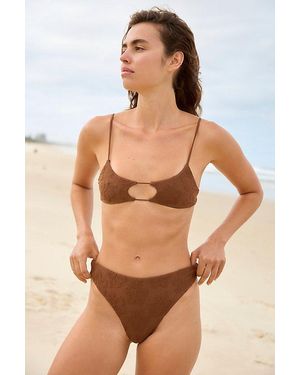 Stone Fox Nihi Terry Bikini Bottom - Brown