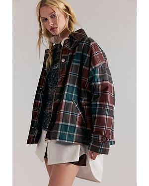 Free People Cori Wax Printed Jacket - Brown