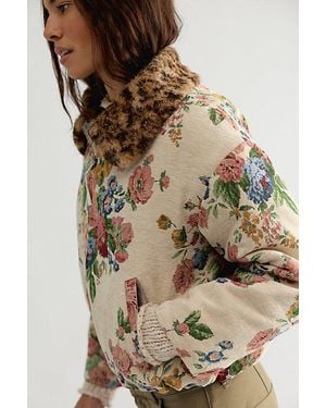 For Love & Lemons Betsy Floral Jacket - White