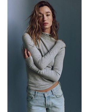 Intimately By Free People So Soft Seamless Modal Mock Neck Top By - Grey