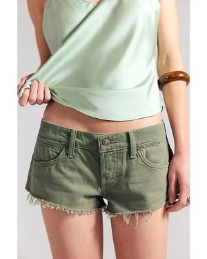 Free People Hit The Road Micro Shorts - Green