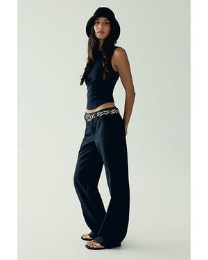 Free People Set On You Slim Solid Trousers - Grey