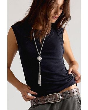 Free People Saskia Tassel Pendant Necklace - Brown