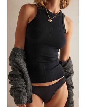 Free People So Soft Seamless Modal Tank - Black