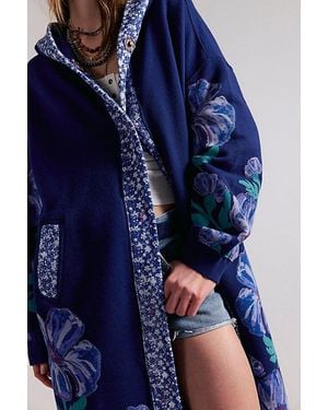 Free People Super Bloom Cardi - Blue