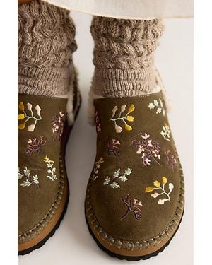 Free People Secret Garden Mules - Natural