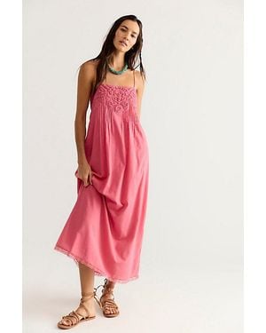 Free People Sky Dancing Midi Dress - Red