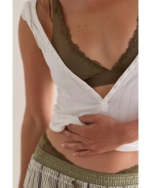 Intimately By Free People Charlie Lace Microfiber Plunge Bralette By - Brown