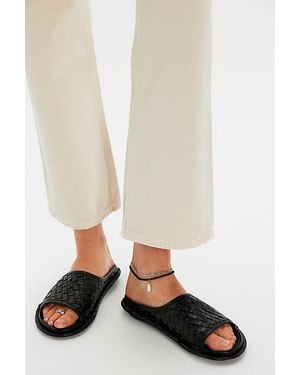 VIBAe Saint Tropez Woven Slide Sandals - White