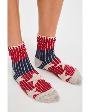 Free People Seeing Stars Socks - Red