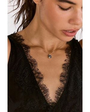 Celine Daoust Labradorite Mini Locket & Heart Necklace - Black