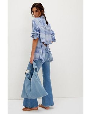 Free People We The Free Coastal Stripe Shirt - Blue