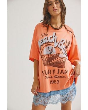 Daydreamer Beach Boys Surf Jam Tee - Orange