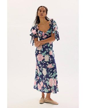 Selkie The Poet Printed Slip Dress - White