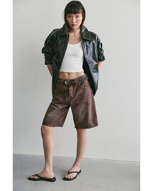 Free People Sloane Vegan Leather Jacket - Grey