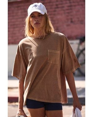 Free People Logo Tackle Tee - Brown