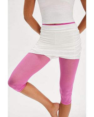 Free People Jule Meshie Capri Tights - Pink