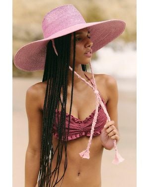 Free People So Coastal Wide Brim Hat - Pink