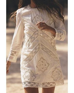 Free People Sentimental Melody Lace Mini Dress - Natural