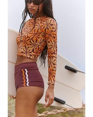 Rhythm High-Waisted Boyshort Surf Bottoms - Multicolour