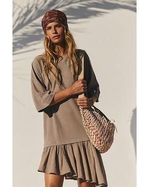 Free People Astrid T-Shirt Mini Dress - Natural
