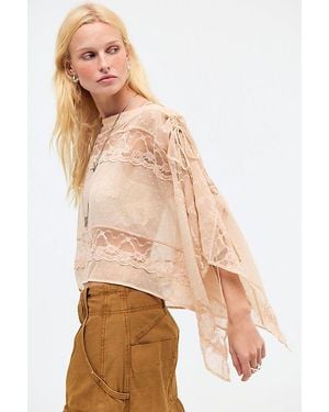 Free People Sofia Cape Top - Natural