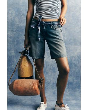Free People Solana Low-Rise Shorts - Blue