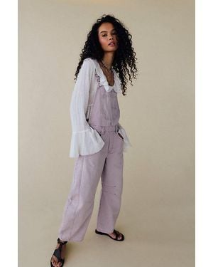 Free People Good Luck Barrel Dungarees - Multicolour