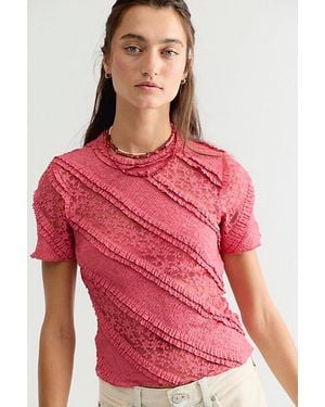 Free People Solita Lace Top - Red