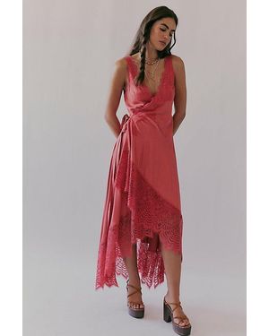 Nigel Preston Soho Wrap Midi Dress - Red