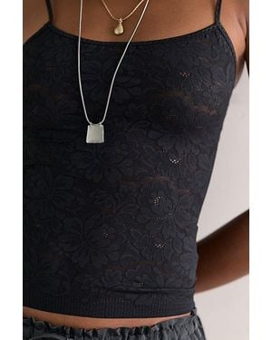 Free People Smooth Talking Lace Cami - Black