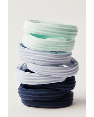 Kitsch Recycled Fabric Seamless Hair Tie 8-Pack - Blue
