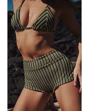 Rhythm Terry Tri Bikini Top - Black