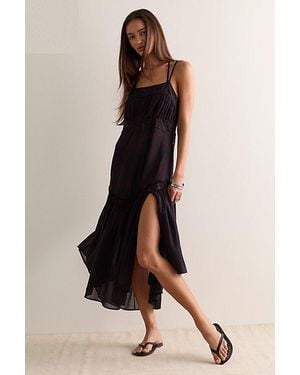 Intimately By Free People Key To My Heart Cotton Midi Slip Dress By - Black