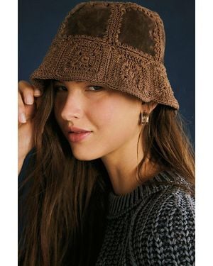 Free People Cameron Suede Bucket Hat - Green