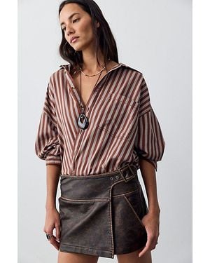 Free People Suki Vegan Micro Skirt - Red