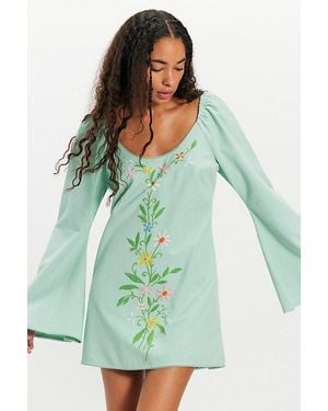 Free People Spring Fling Mini Dress - Green