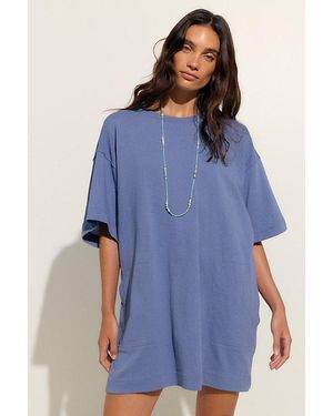 free-est Essential Extreme Tee Mini Dress By - Blue