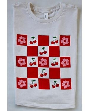 Overseasoned Cherry Picnic Crop Tee - Red