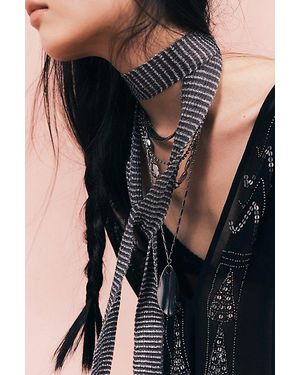 Free People Closing Hour Skinny Scarf - Gray