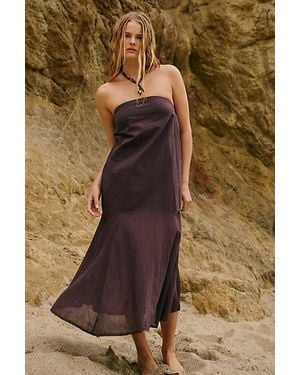 free-est Sabeen Tube Midi Dress By - Brown