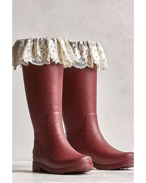 For Love & Lemons For Free People Brigitta Rain Boots Shoe - Red