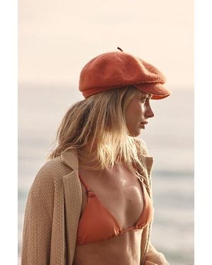 Free People Phoebe Slouchy Lieutenant Cap - Orange
